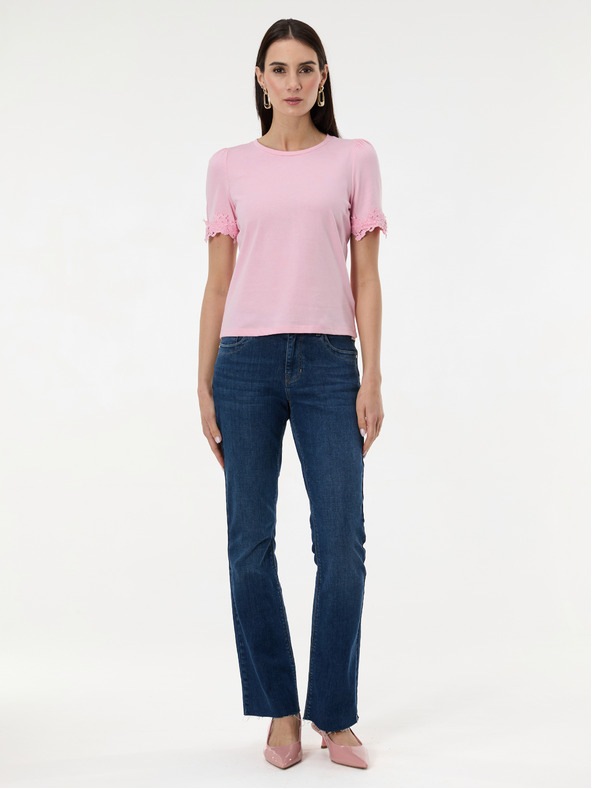 Orsay Светлорозова дамска тениска с къс ръкав ORSAY