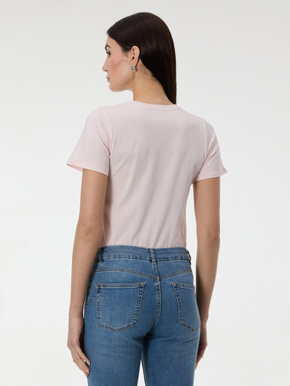 Orsay Светлорозова дамска тениска с принт ORSAY