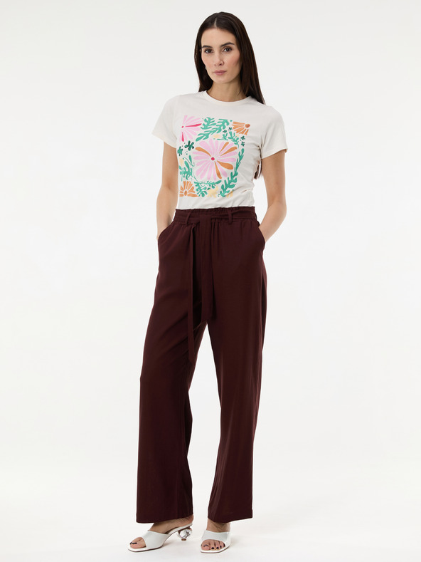 Orsay Бяла дамска тениска с принт ORSAY