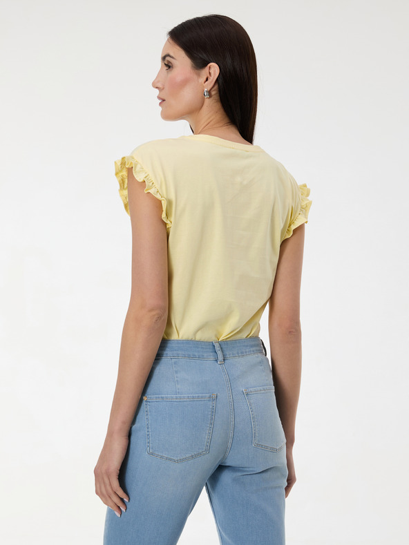 Orsay Жълта дамска тениска с къс ръкав ORSAY