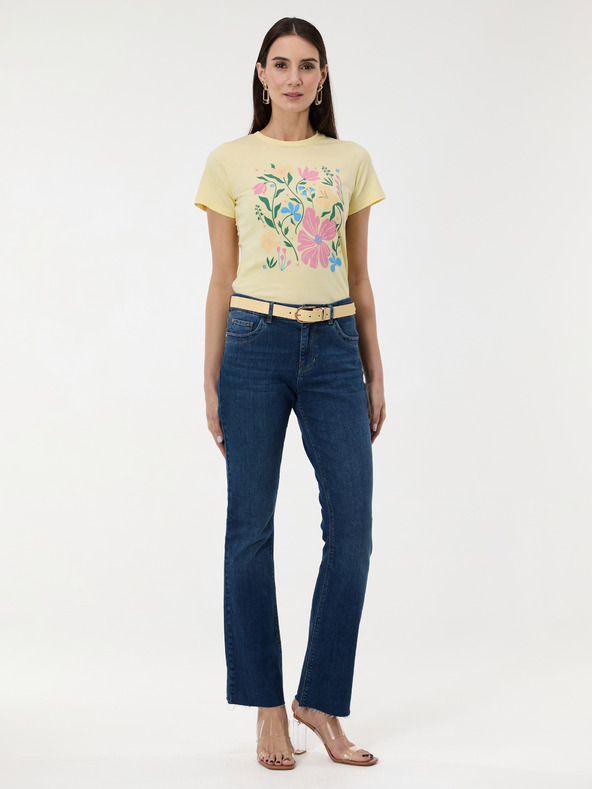 Orsay Жълта дамска тениска с принт ORSAY