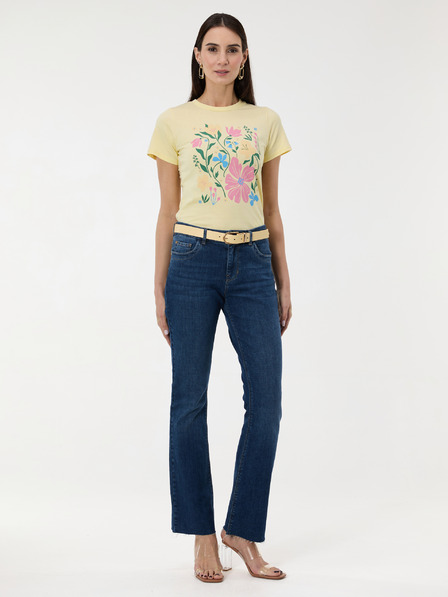 Orsay Жълта дамска тениска с принт ORSAY