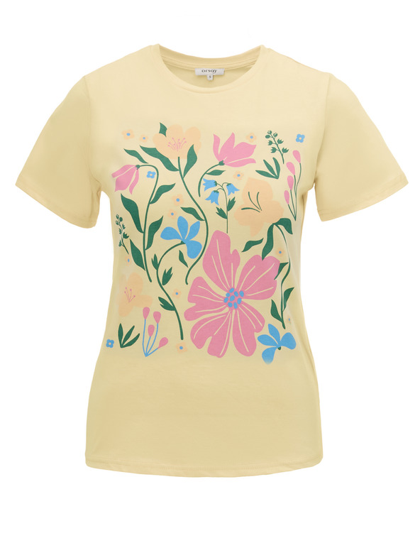 Orsay Жълта дамска тениска с принт ORSAY
