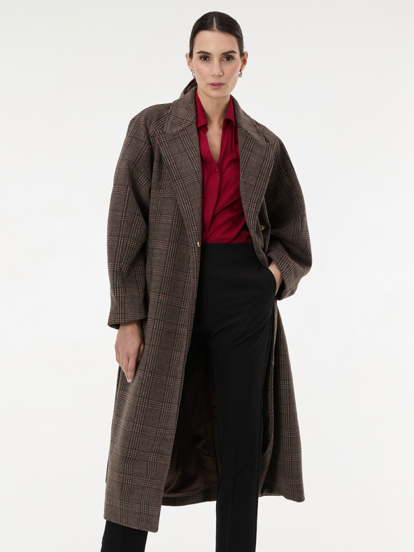 Orsay Кафяво дълго дамско палто ORSAY