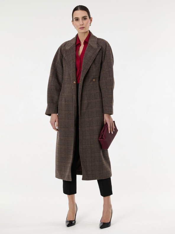 Orsay Кафяво дълго дамско палто ORSAY