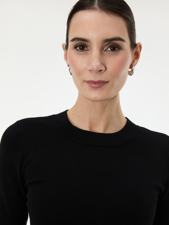 Orsay Черен дамски пуловер с къс ръкав ORSAY