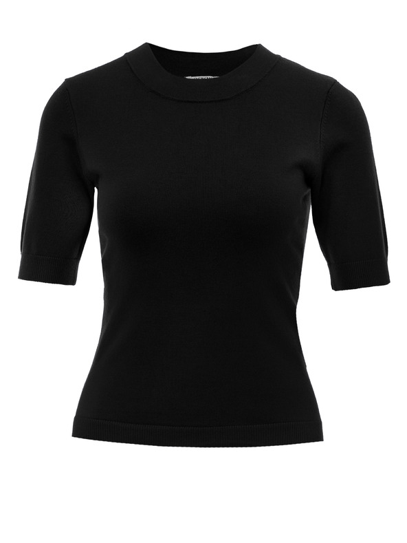Orsay Черен дамски пуловер с къс ръкав ORSAY
