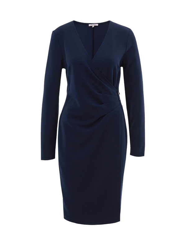 Orsay Тъмносиня дамска рокля до коленете ORSAY