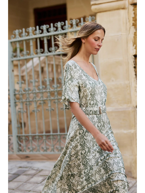 Moodo Маслинени вискозни рокли Moodo