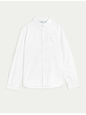 Marks & Spencer Оксфордска риза от чиста памучна тъкан (6–16 години) Marks & Spencer бяла
