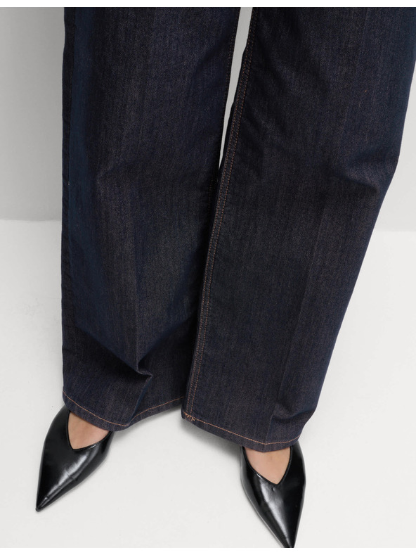 Marks & Spencer Елегантни дънки с широки крачоли и висока талия Marks & Spencer тъмносини