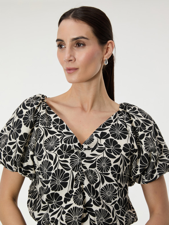 Orsay Черна дамска блуза с шарка ORSAY