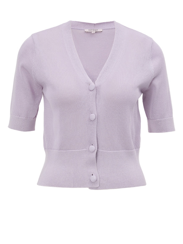 Orsay Светлолилав дамски кардиган с къс ръкав ORSAY