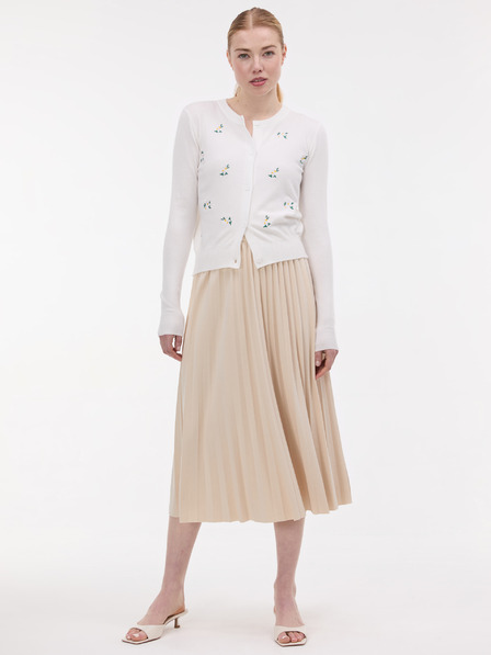 Orsay Кремава дамска жилетка с бродерия ORSAY