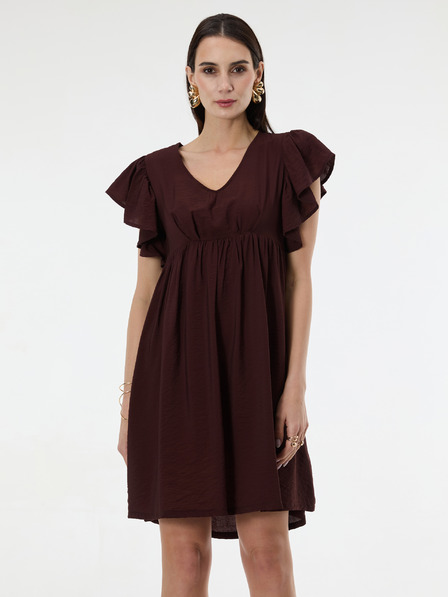 Orsay Тъмнoкафява дамска рокля до коленете ORSAY