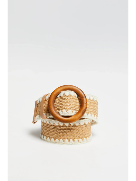 Moodo Плетен колан бежов Moodo