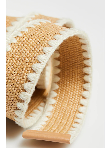 Moodo Плетен колан бежов Moodo