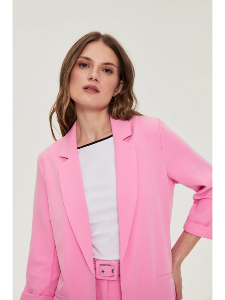 Moodo Розово сако с 3/4 ръкави Moodo