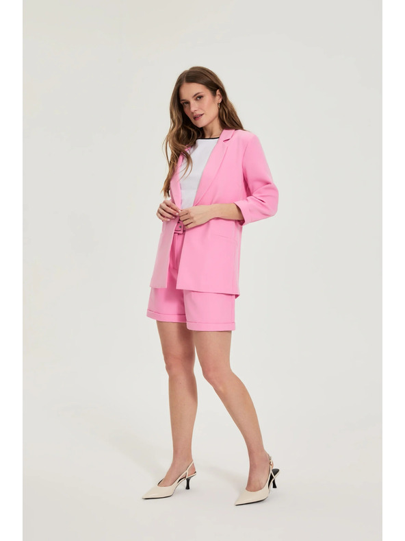 Moodo Розово сако с 3/4 ръкави Moodo