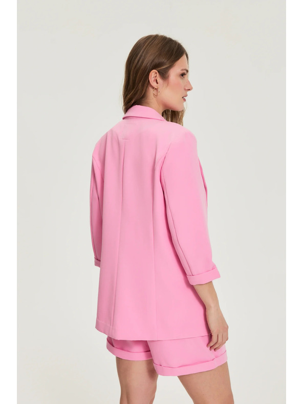Moodo Розово сако с 3/4 ръкави Moodo
