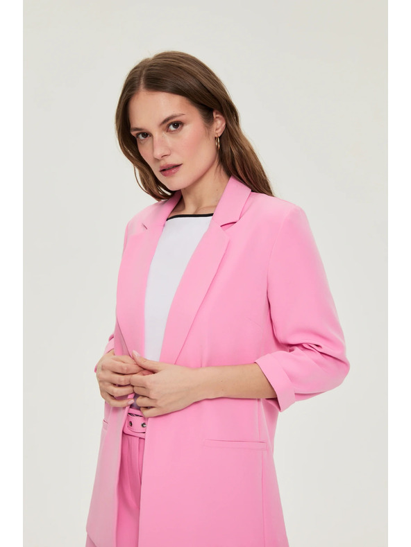 Moodo Розово сако с 3/4 ръкави Moodo
