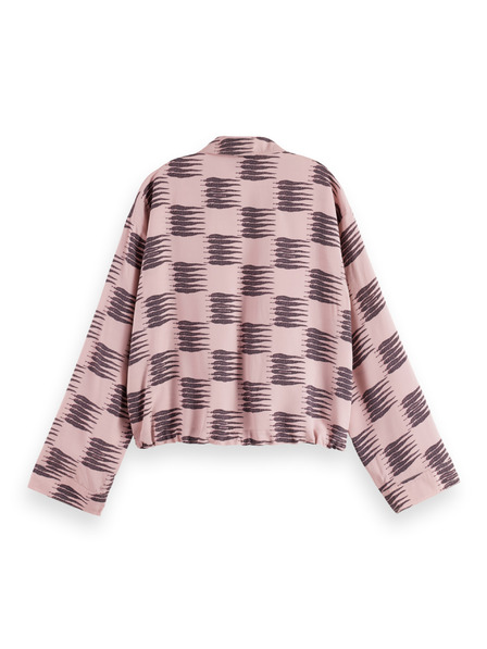 Scotch & Soda Розова дамска риза с връзване