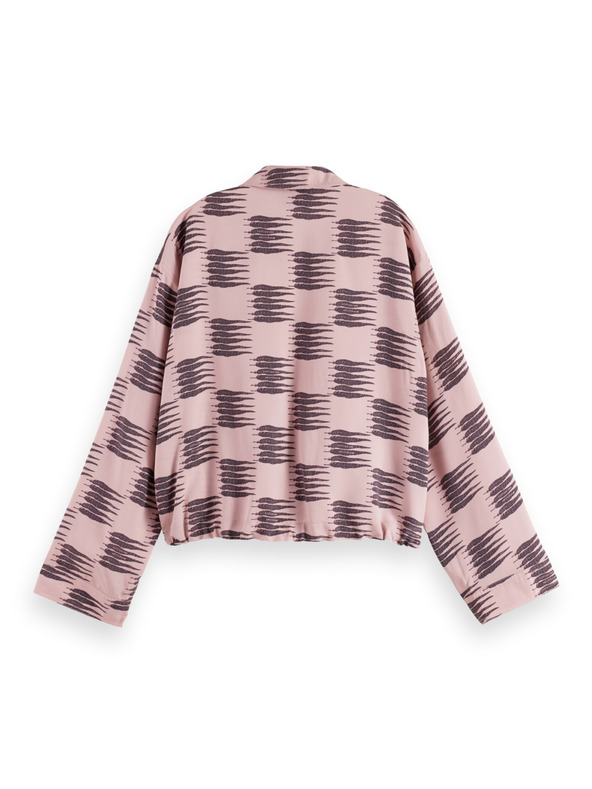 Scotch & Soda Розова дамска риза с връзване