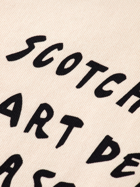 Scotch & Soda Дамски кремав суитшърт с надпис