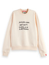 Scotch & Soda Дамски кремав суитшърт с надпис