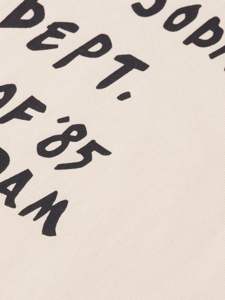 Scotch & Soda Дамска кремава тениска с надпис