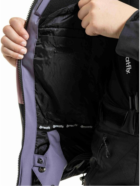 Meatfly Meatfly детска SNB & SKI яка Deliah Black / Purple Light