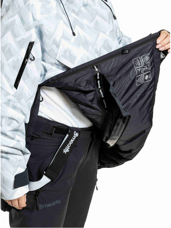 Meatfly Meatfly унисекс SNB & SKI яка Maddie White Camo / Black