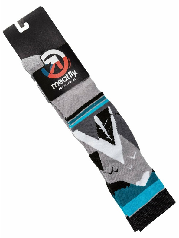 Meatfly Meatfly sNB & SKI чорапи Leeway Grey Mountains