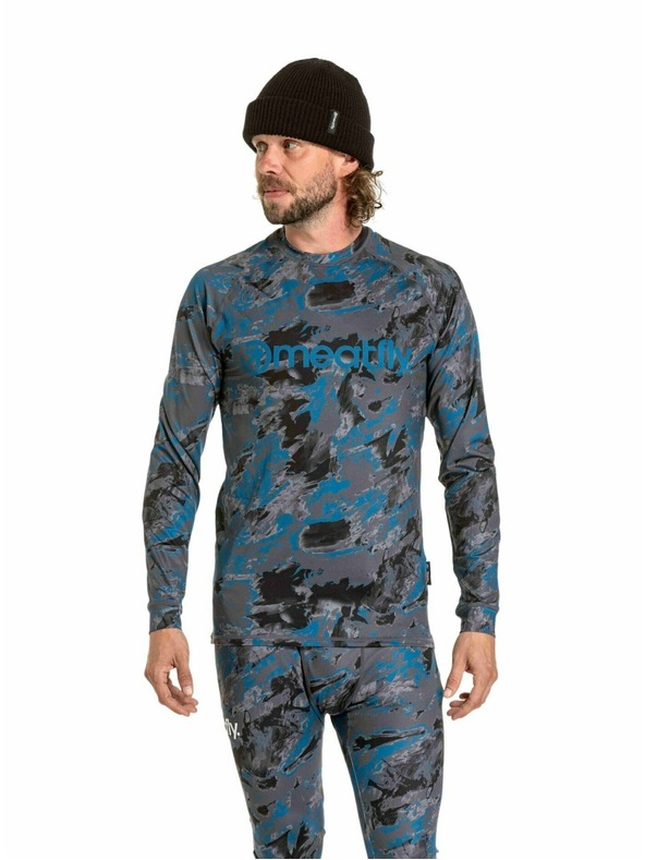 Meatfly Meatfly мъжка термична тениска Avery Mossy Petrol