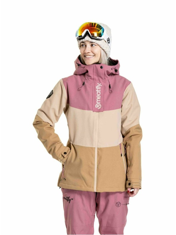 Meatfly Meatfly дамска SNB & SKI якета Kirsten Latte / Dusty Rose