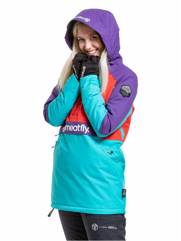 Meatfly Meatfly дамска SNB & SKI якета Aiko Turquoise/Ferrari Red