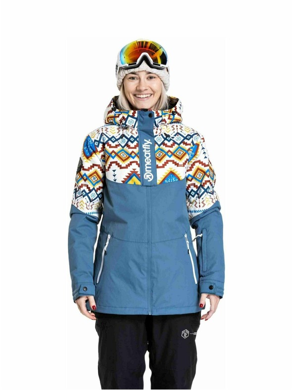 Meatfly Meatfly дамска SNB & SKI якета Kirsten White Jones / Slate Blue