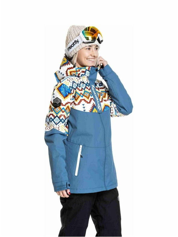 Meatfly Meatfly дамска SNB & SKI якета Kirsten White Jones / Slate Blue