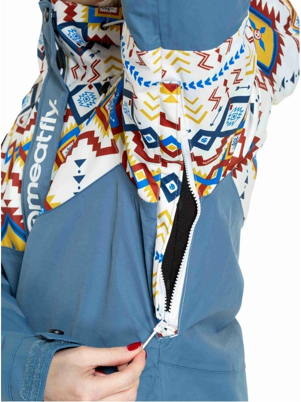 Meatfly Meatfly дамска SNB & SKI якета Kirsten White Jones / Slate Blue