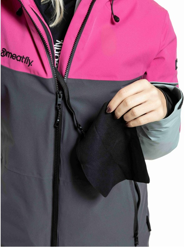 Meatfly Meatfly дамска SNB & SKI якета Kirsten Grey Dark / Pink