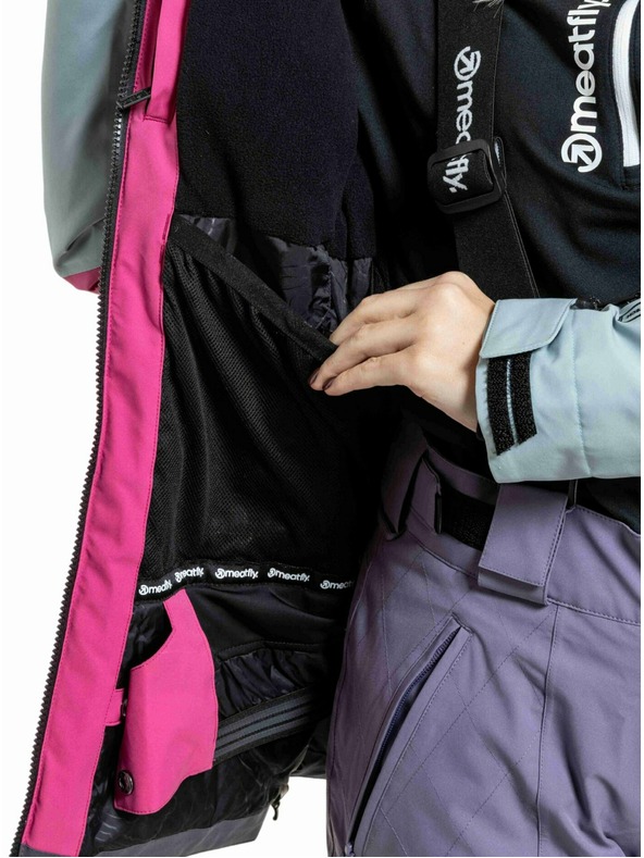 Meatfly Meatfly дамска SNB & SKI якета Kirsten Grey Dark / Pink