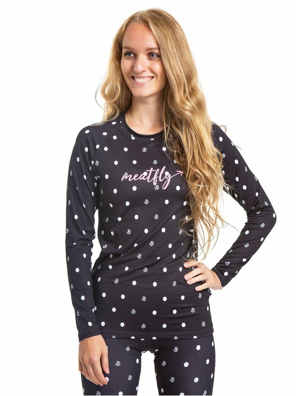Meatfly Meatfly женска термична тениска Capa Black Dots