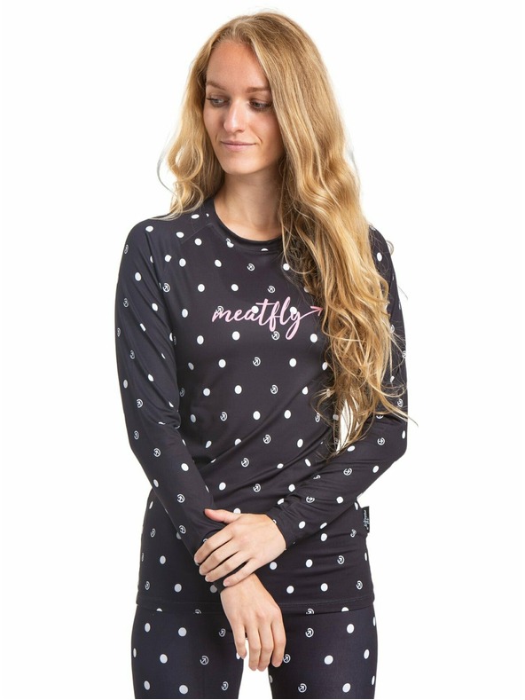 Meatfly Meatfly женска термична тениска Capa Black Dots
