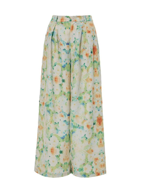 Orsay Светлозелени дамски панталони с шарка ORSAY