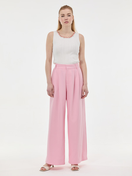 Orsay Светлорозови широки дамски панталони ORSAY