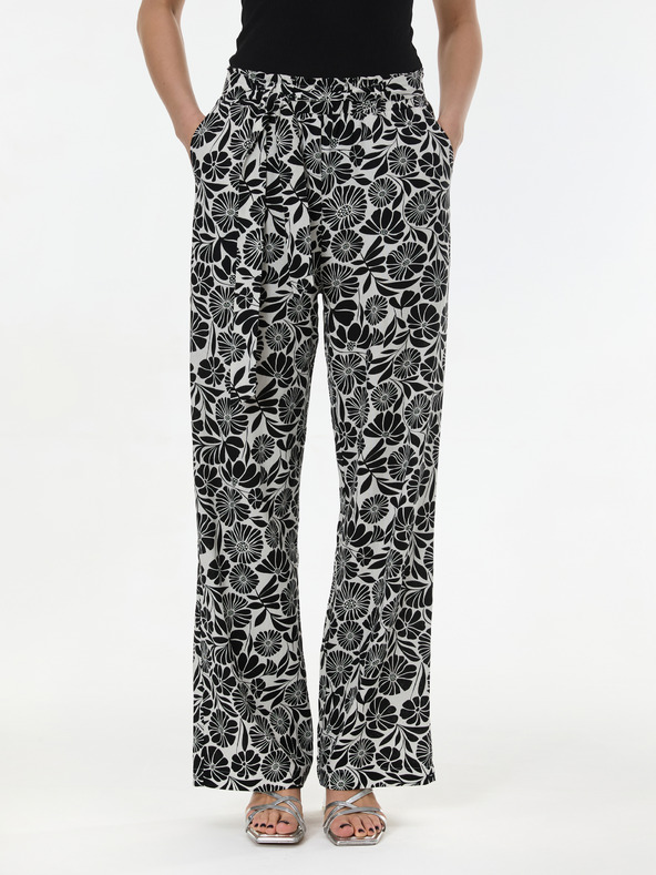 Orsay Черни дамски панталони с шарка ORSAY