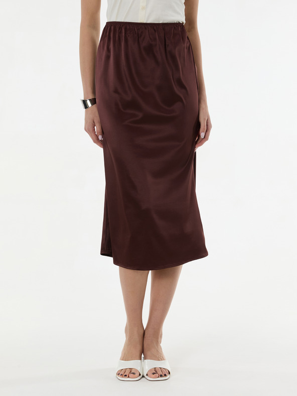 Orsay Тъмнoкафява дамска миди пола ORSAY