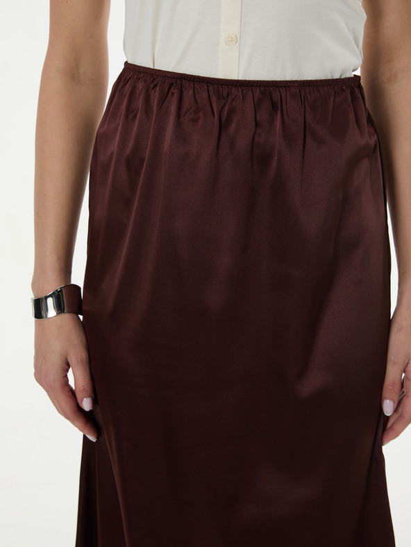 Orsay Тъмнoкафява дамска миди пола ORSAY