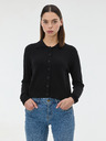 Orsay Черен дамски пуловер с яка ORSAY