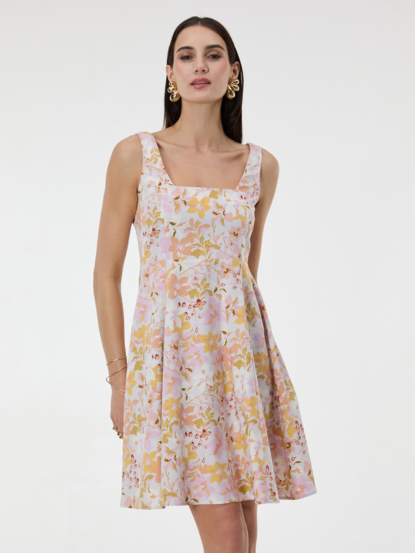 Orsay Светлорозова дамска рокля с шарка до коленете ORSAY